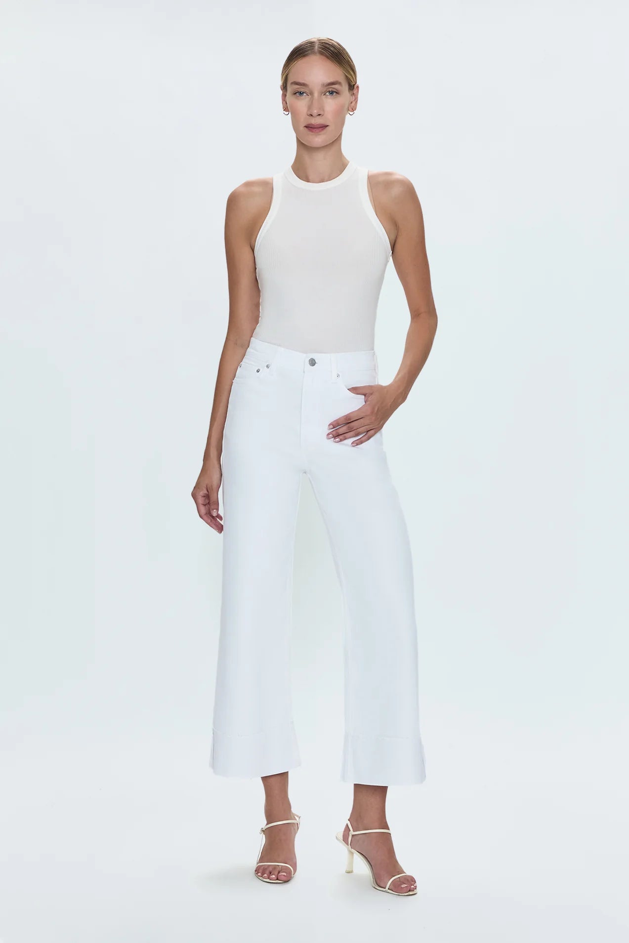 Pistola Lana Crop w/ Cuff High Rise Ultra Wide Leg
