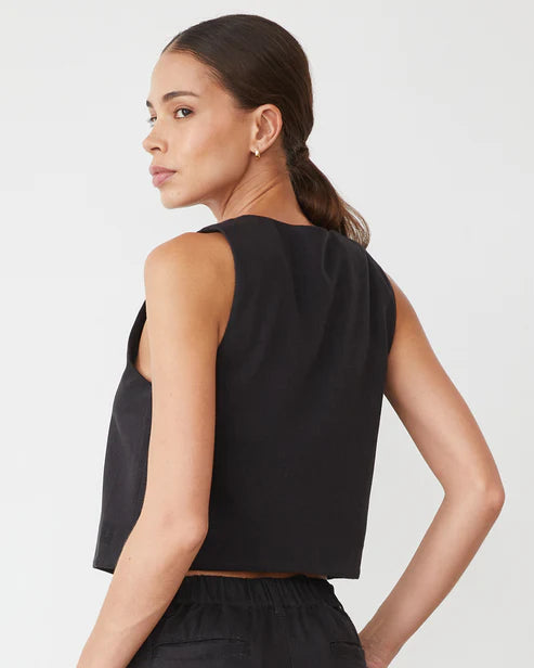 MONROW Soft Twill Relaxed Vest