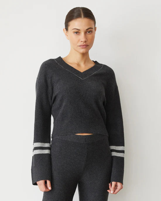 MONROW Plush Stripe Sweater