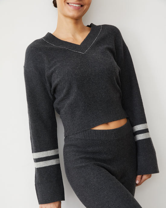 MONROW Plush Stripe Sweater