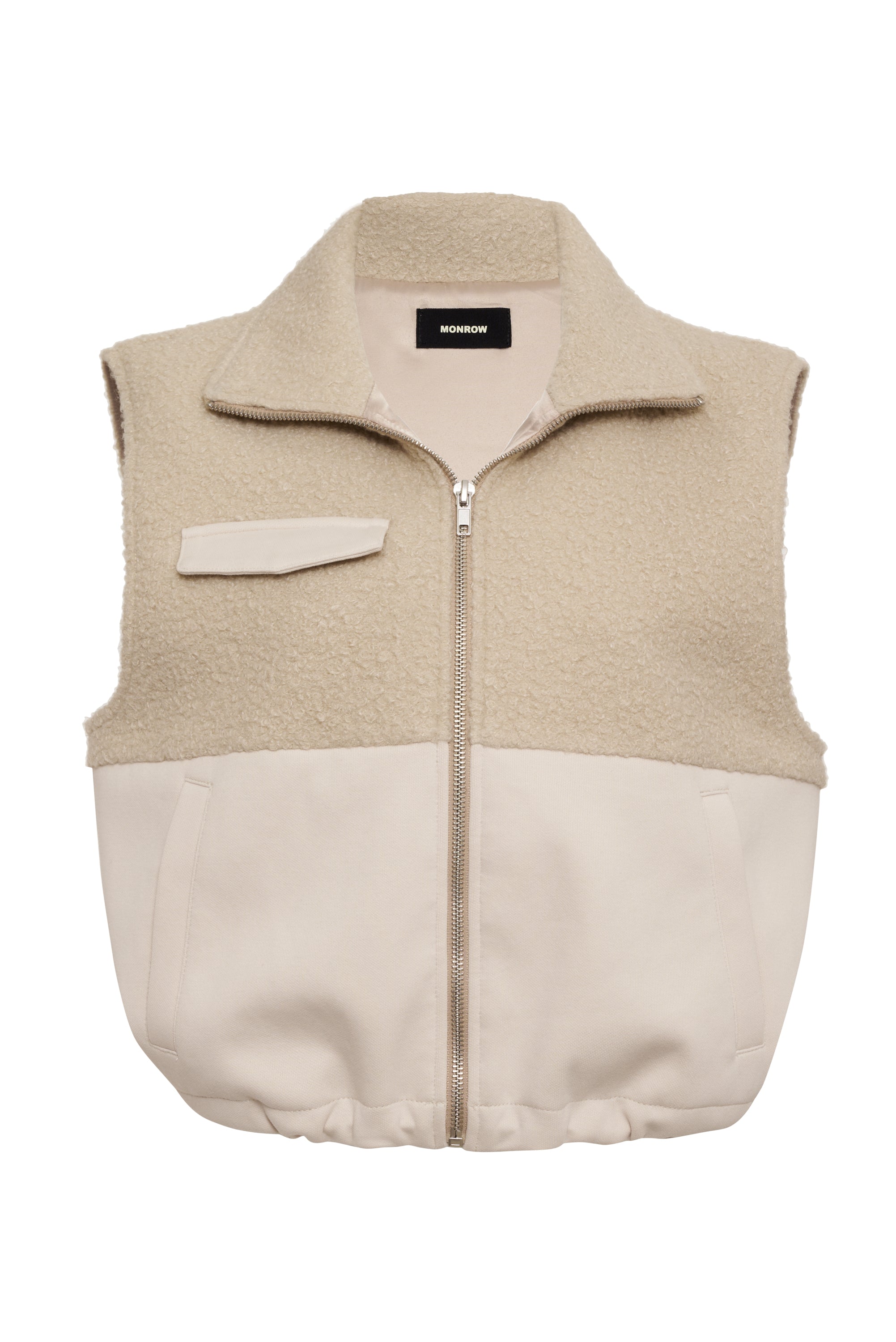 MONROW Sherpa Zip Up Vest