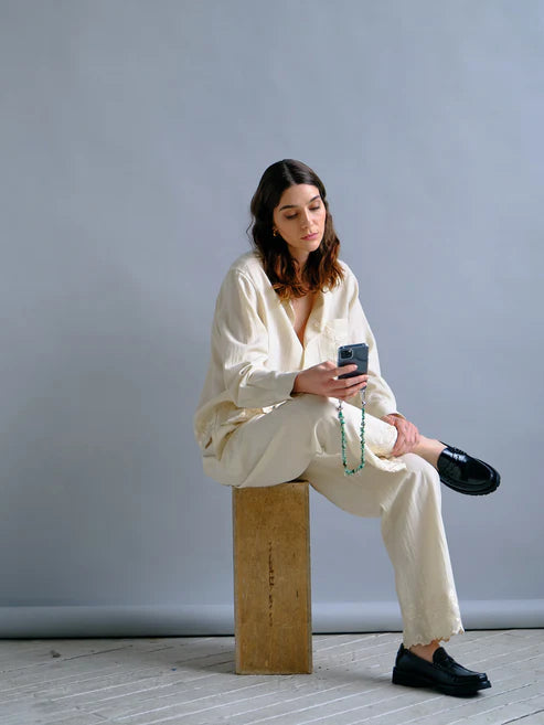 Ossa Stone and Fringe Wristlet