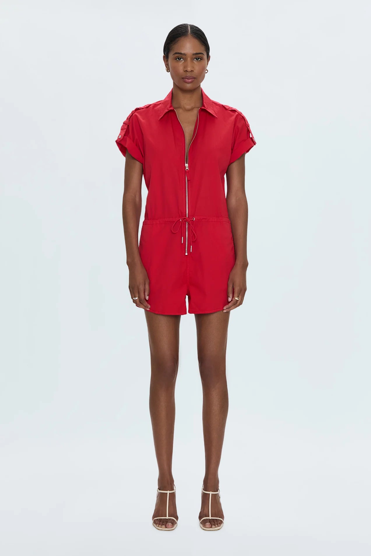 Pistola Meg Short Sleeve Zip Front Romper