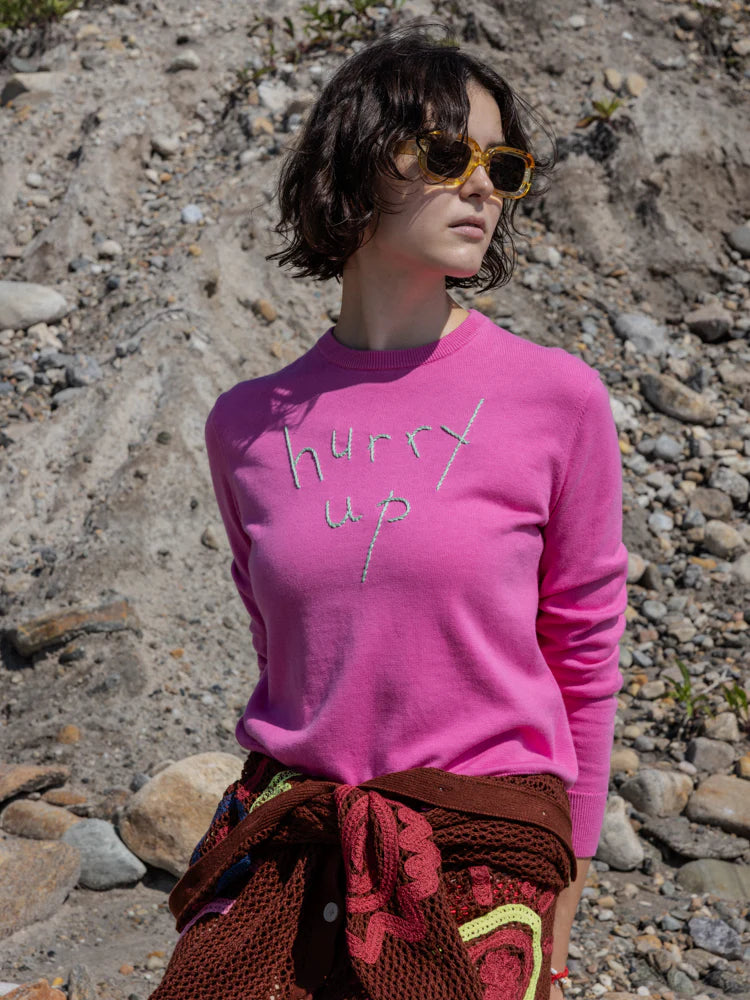 Lingua Franca Hurry Up/Slow Down Crewneck