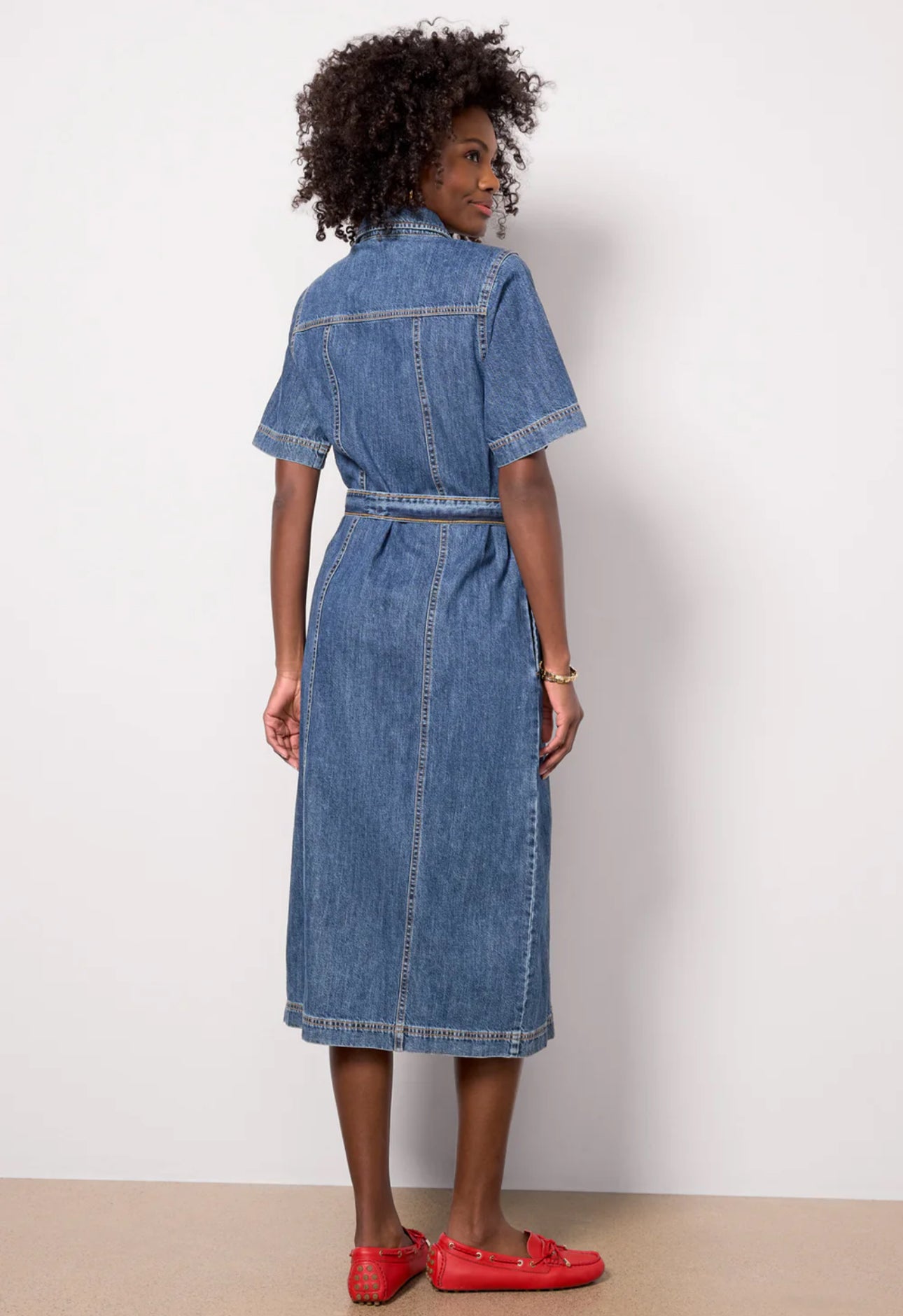 Sanctuary Alma Denim Midi Dress - Petals