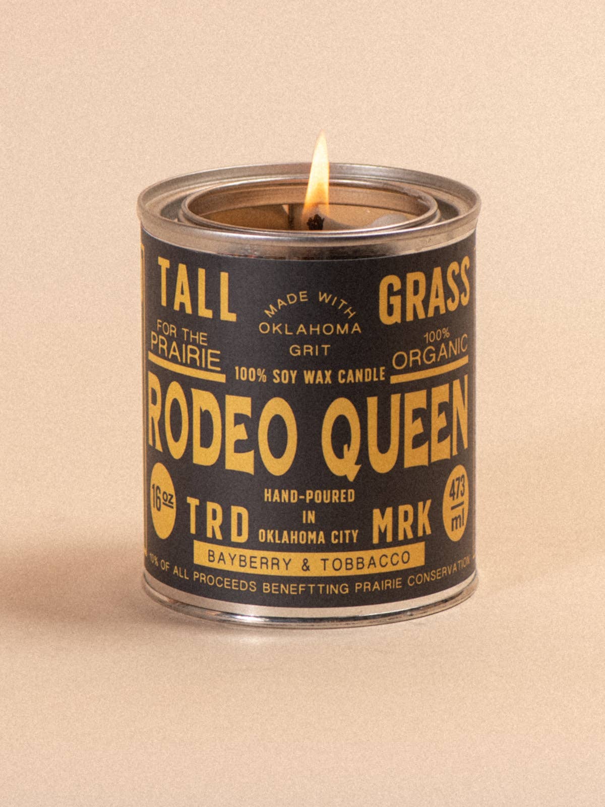 Rodeo Queen: Bayberry + Tobacco Soy Wax Candle: 16 oz