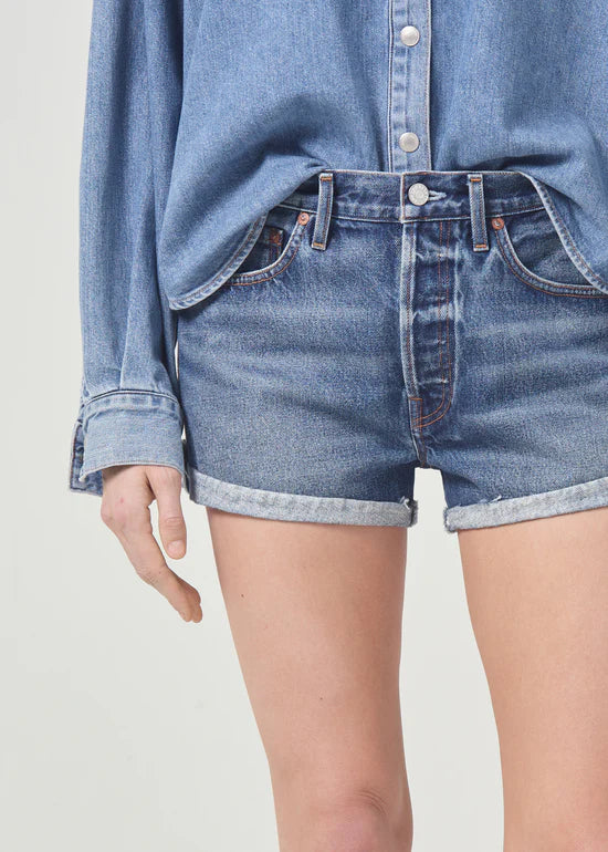 Agolde Parker Rolled Short, Ruin (organic cotton)