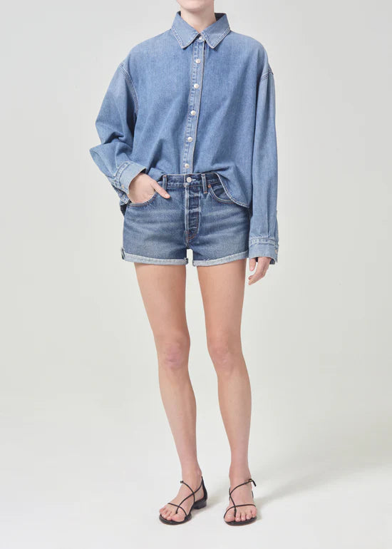 Agolde Parker Rolled Short, Ruin (organic cotton)