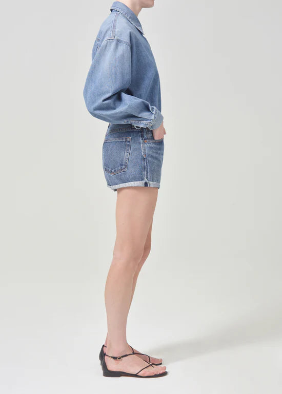 Agolde Parker Rolled Short, Ruin (organic cotton)