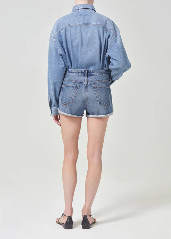 Agolde Parker Rolled Short, Ruin (organic cotton)