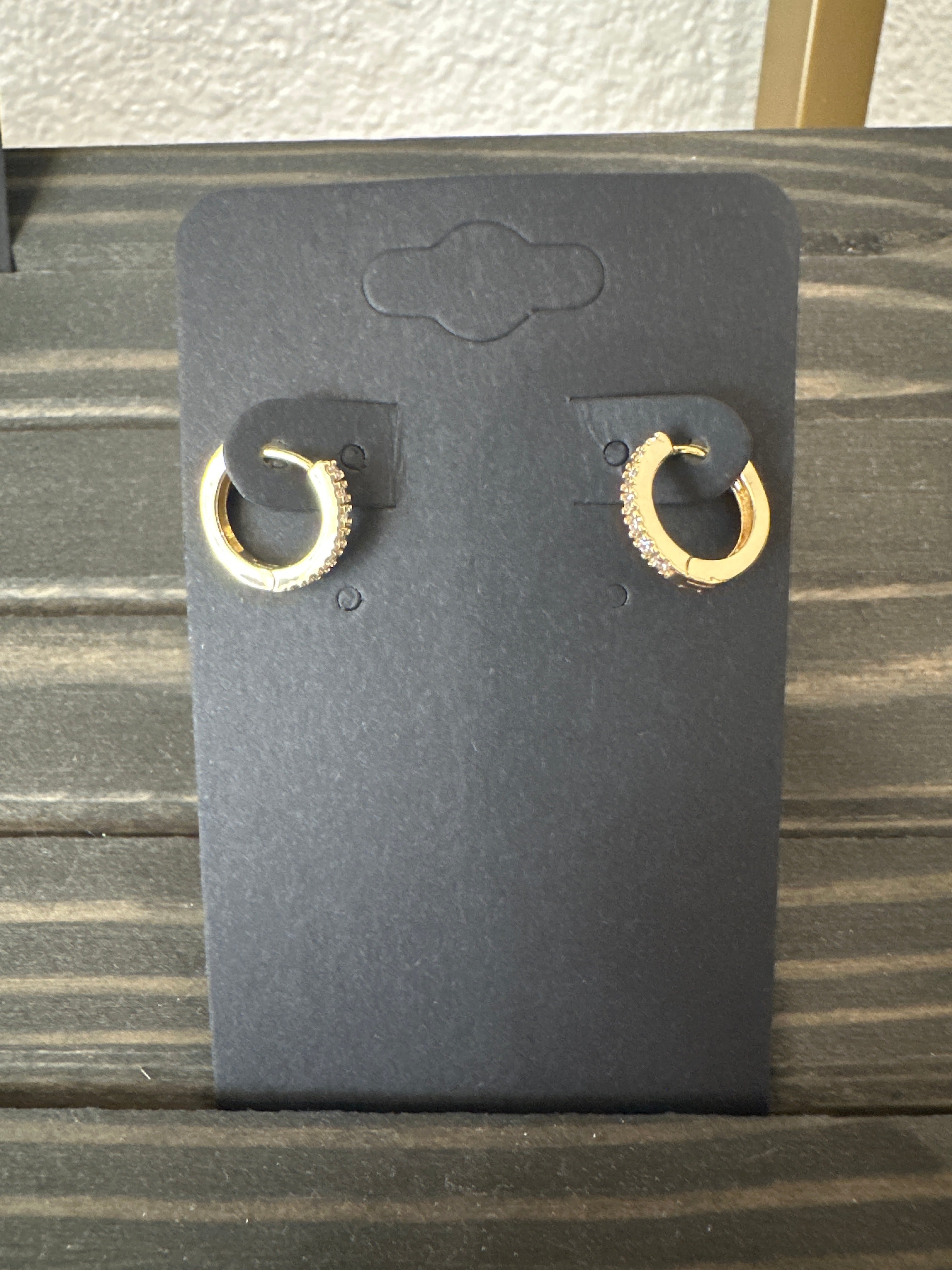 Gold CZ Huggies - Small