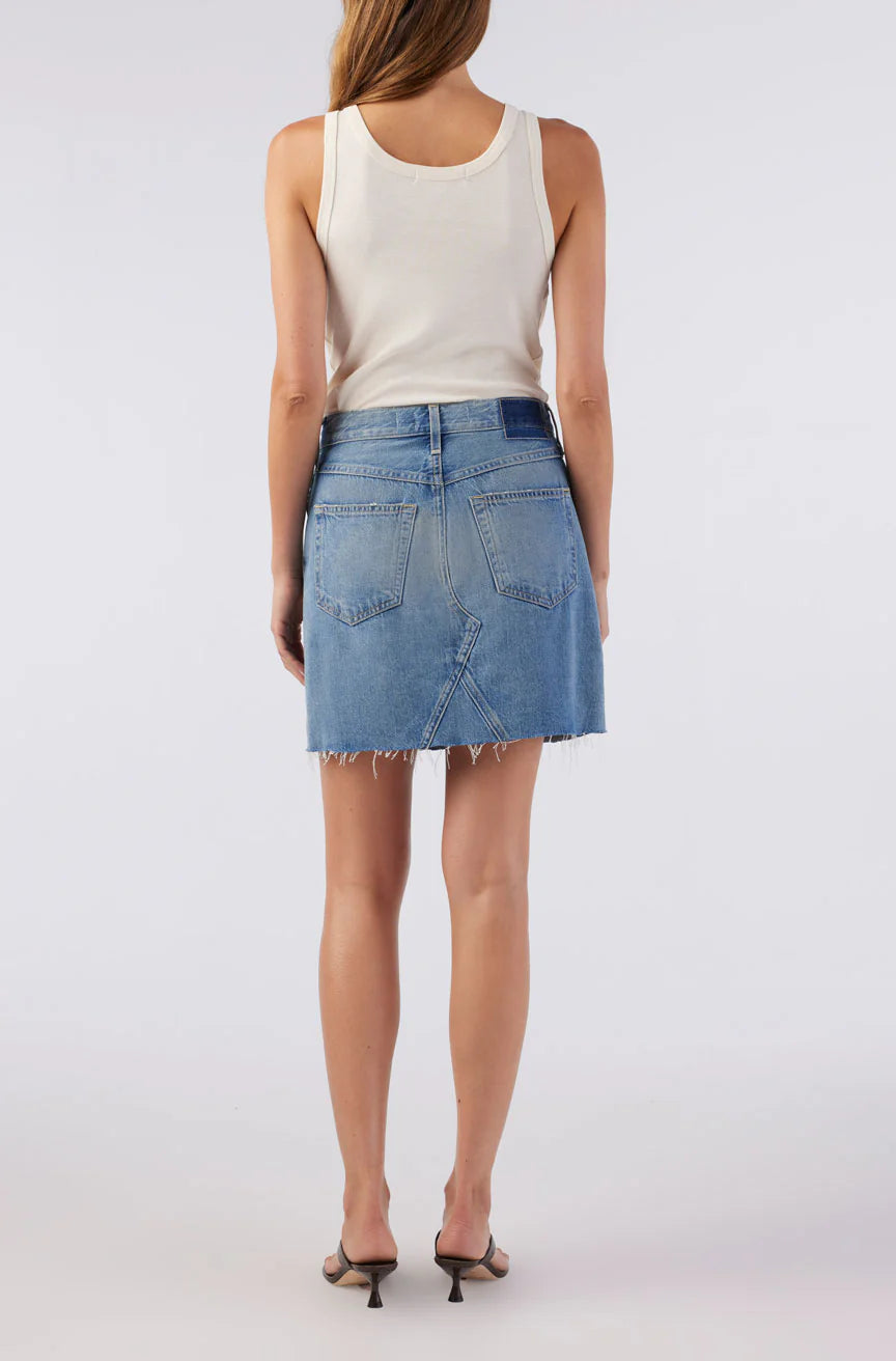 AMO ALEXIS SKIRT W/RAW CUT HEM