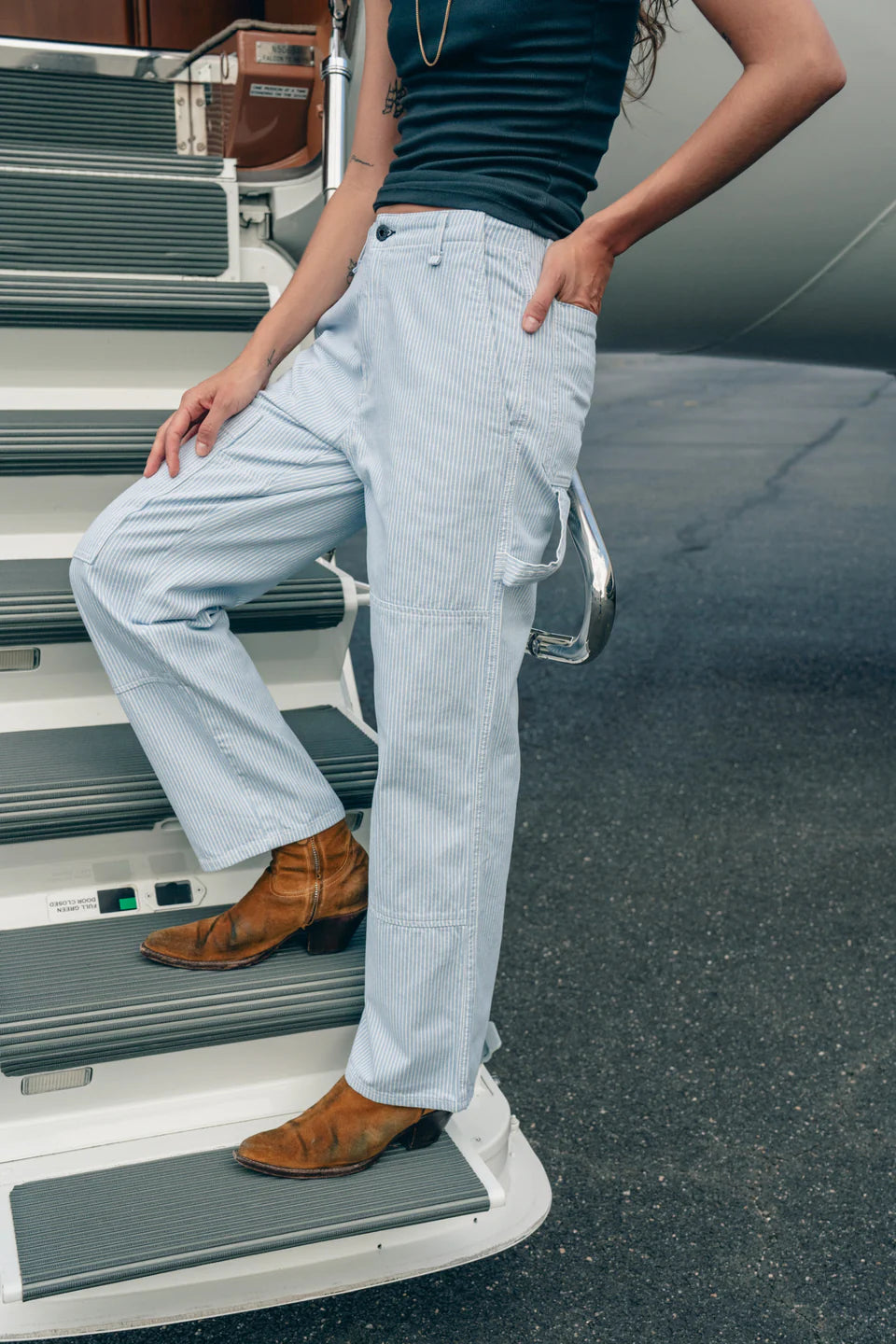 ASKK NY Blue Stripe Carpenter Pants