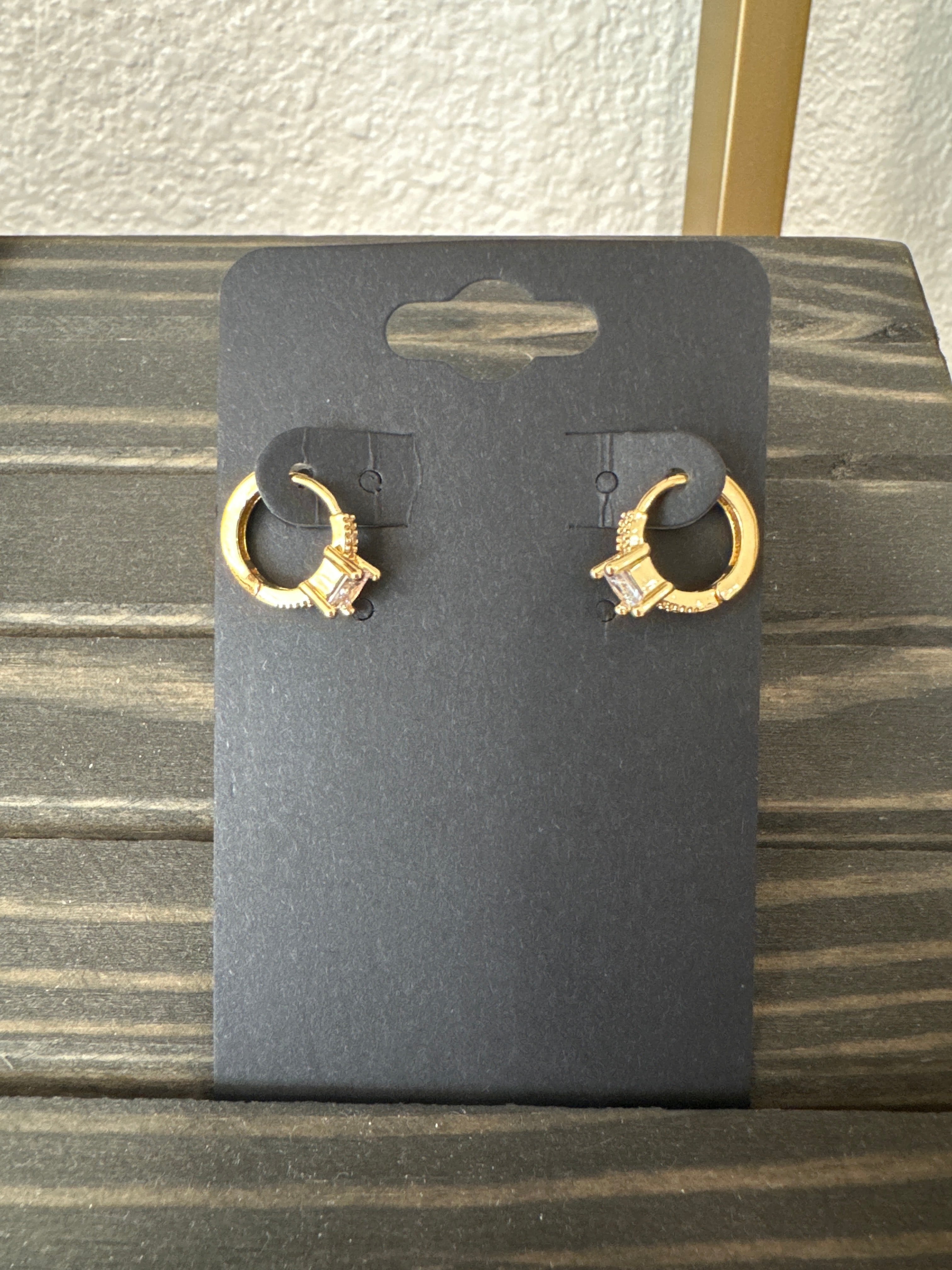 Gold Standalone CZ Huggies
