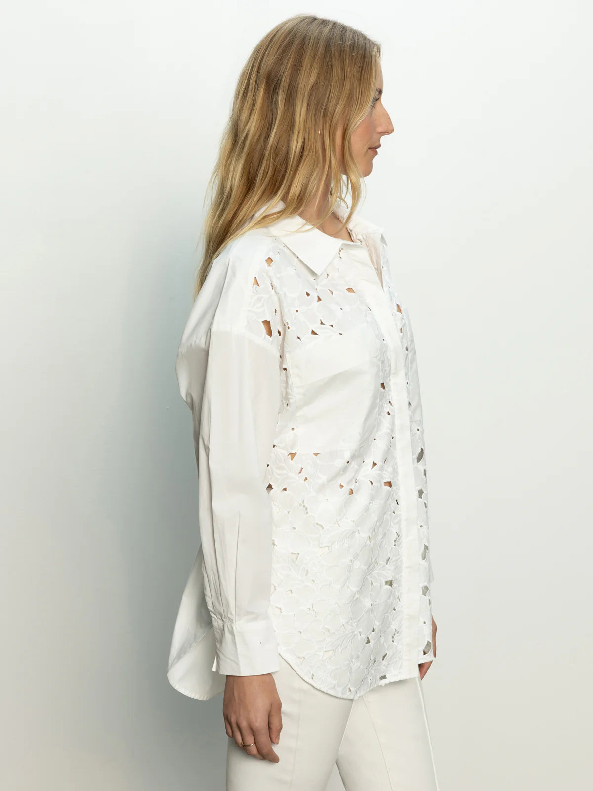 Sanctuary Lace Boyfriend Tie Back Shirt