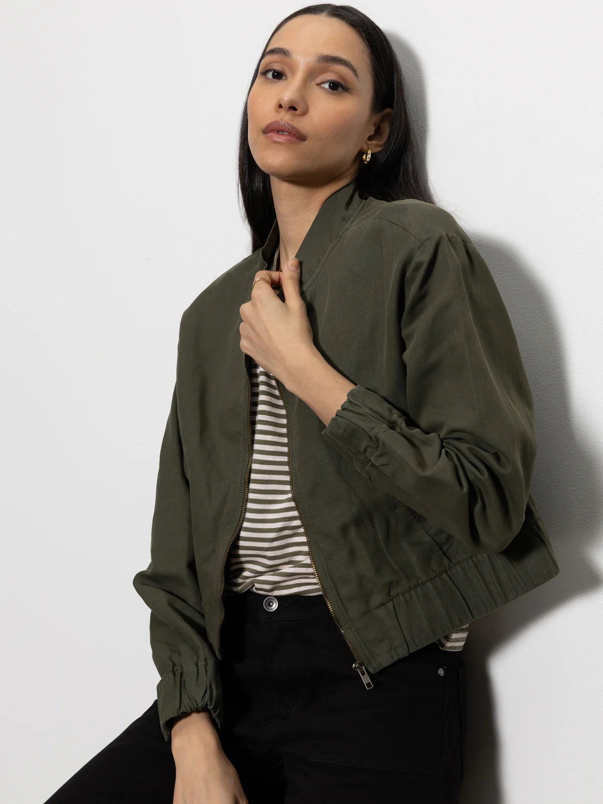 Sanctuary Linen Bomber