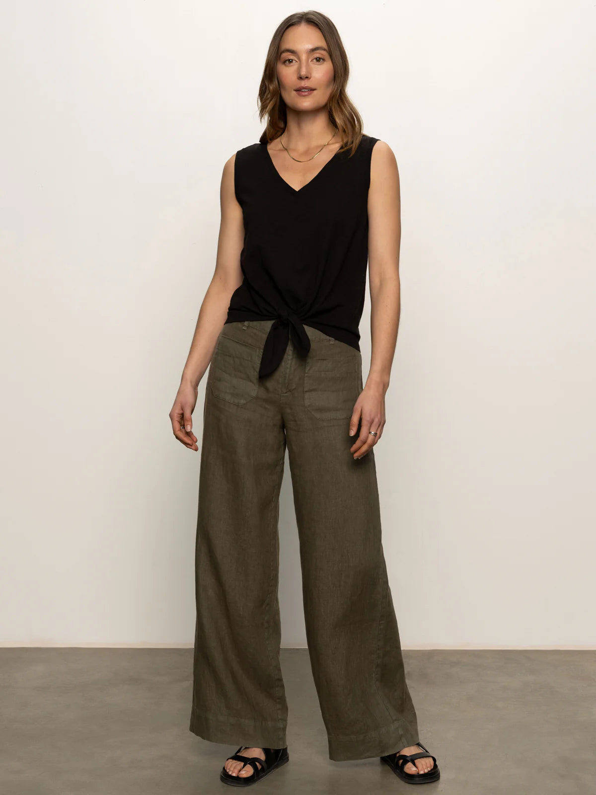 Sanctuary The Linen Marine Wide Leg