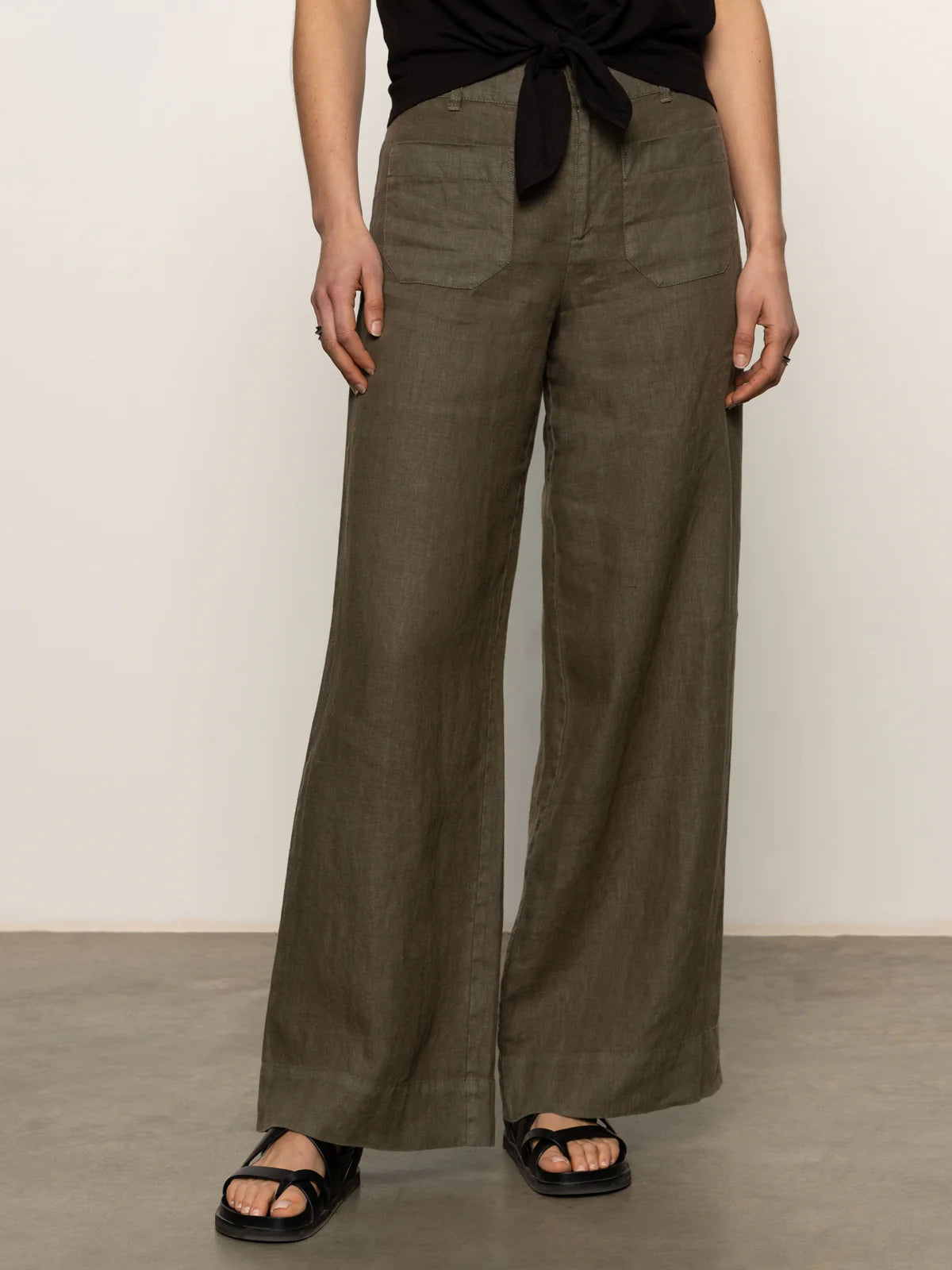 Sanctuary The Linen Marine Wide Leg
