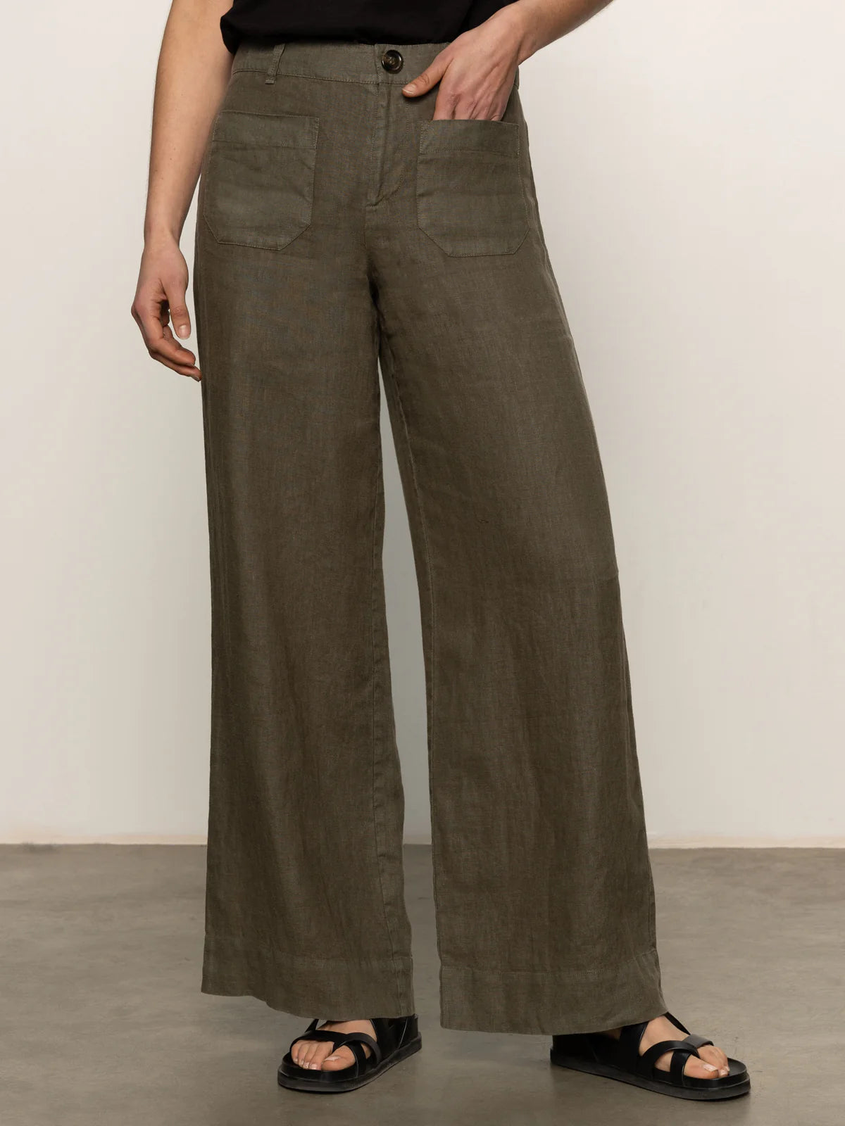 Sanctuary The Linen Marine Wide Leg