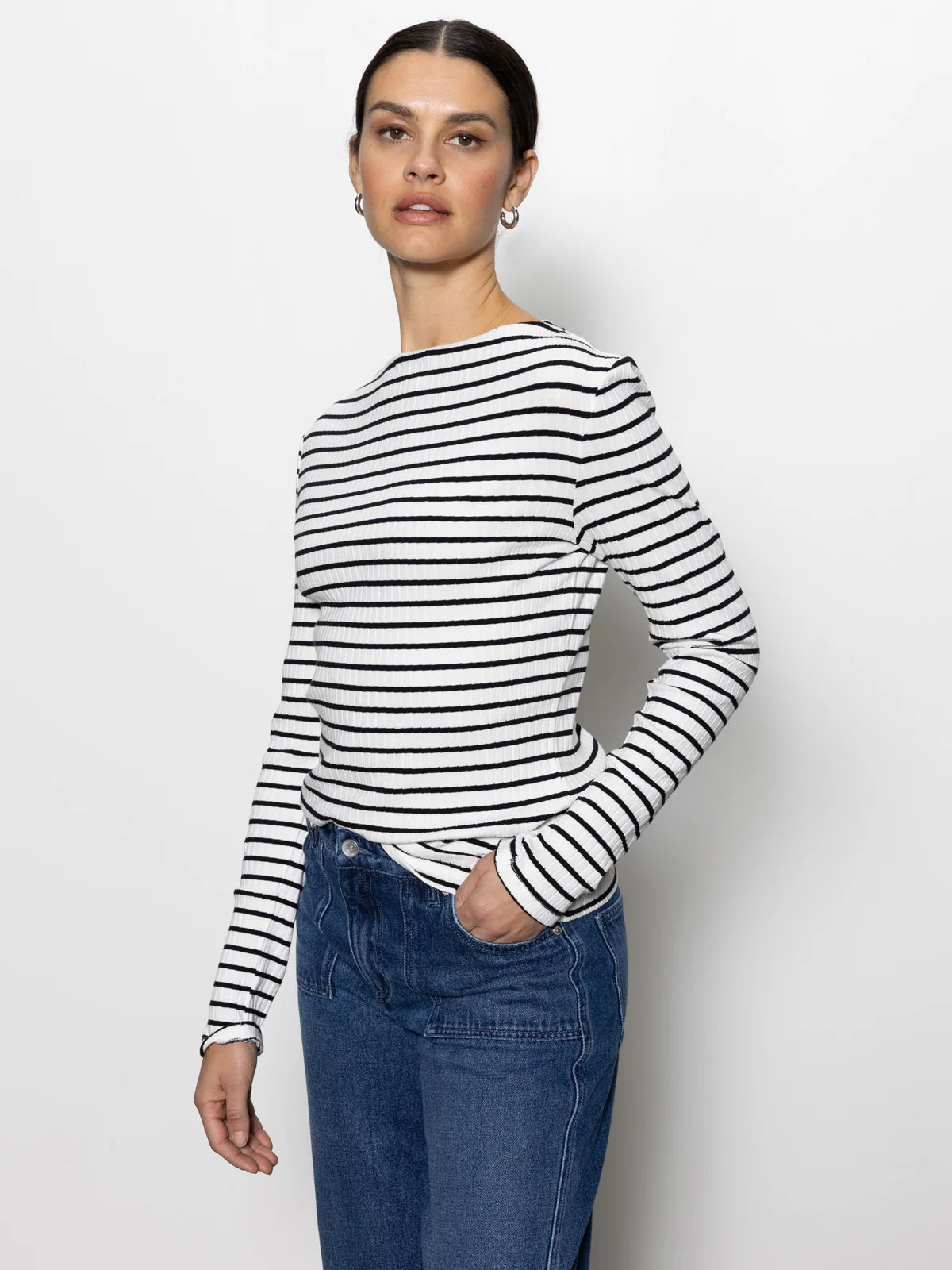 Sanctuary Long Sleeve Boatneck T-shirt