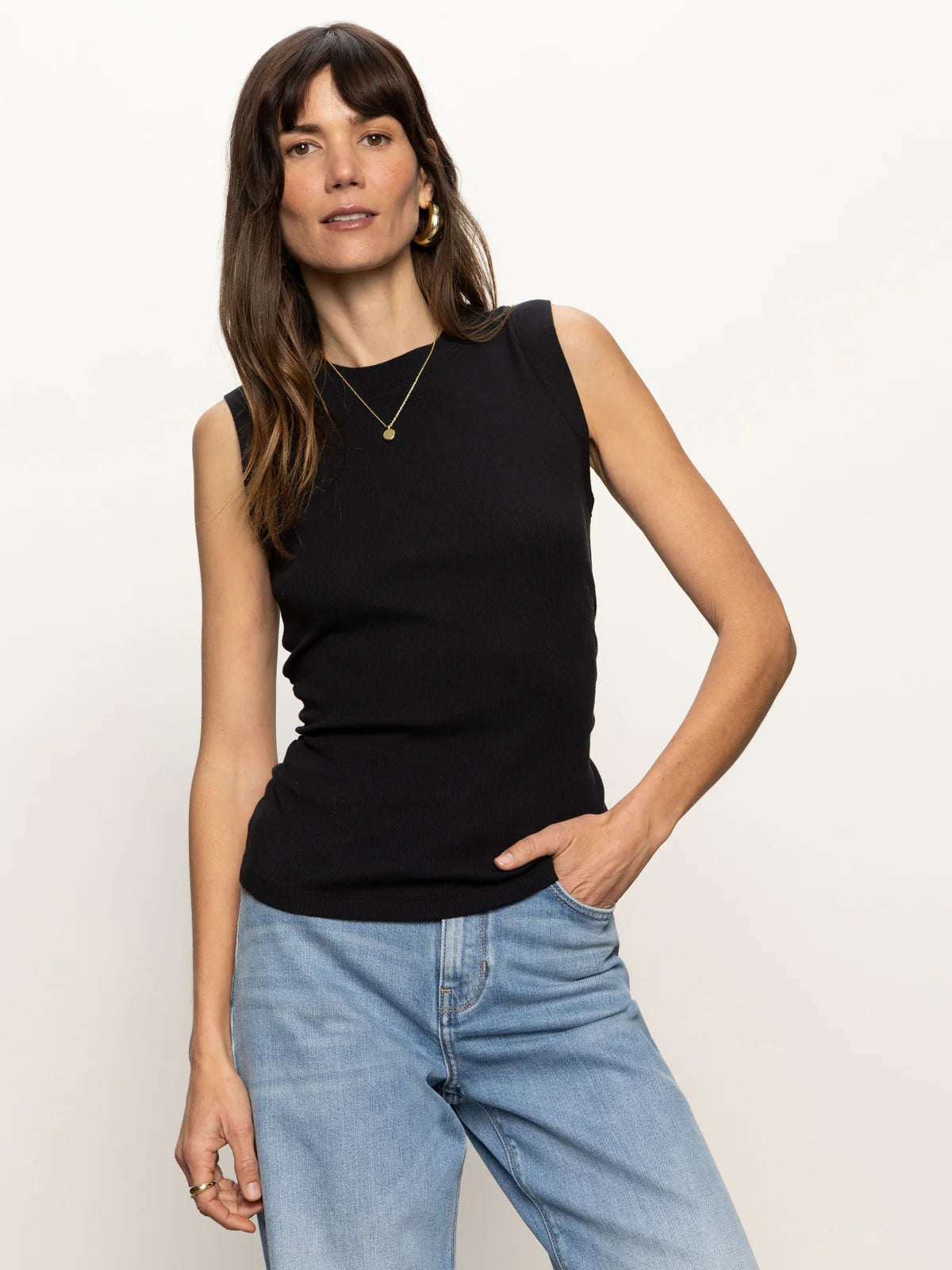 Sanctuary Ribbed Ruched Tank