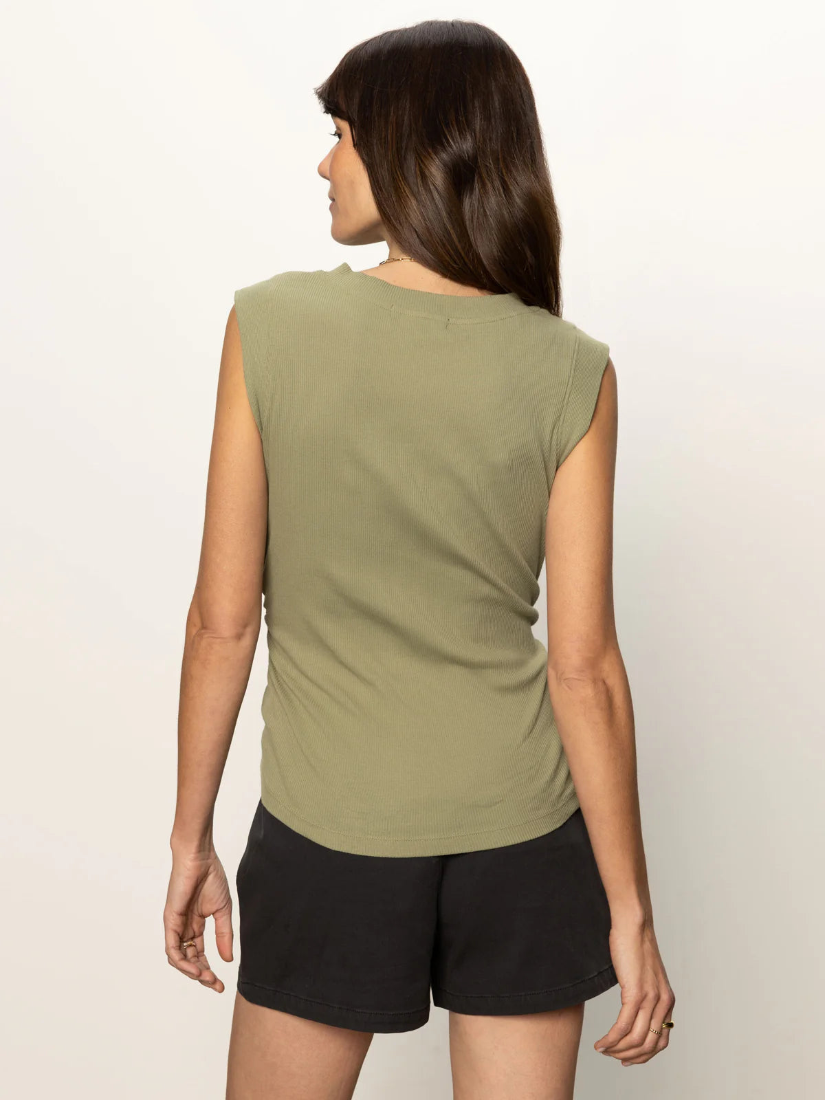 Sanctuary Ribbed Ruched Tank