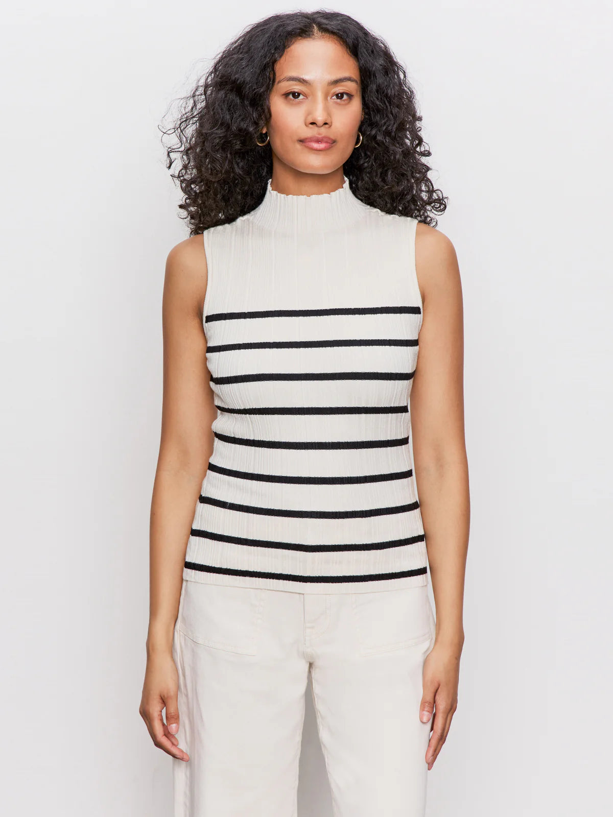 Sanctuary Ribbed Funnel Neck Top