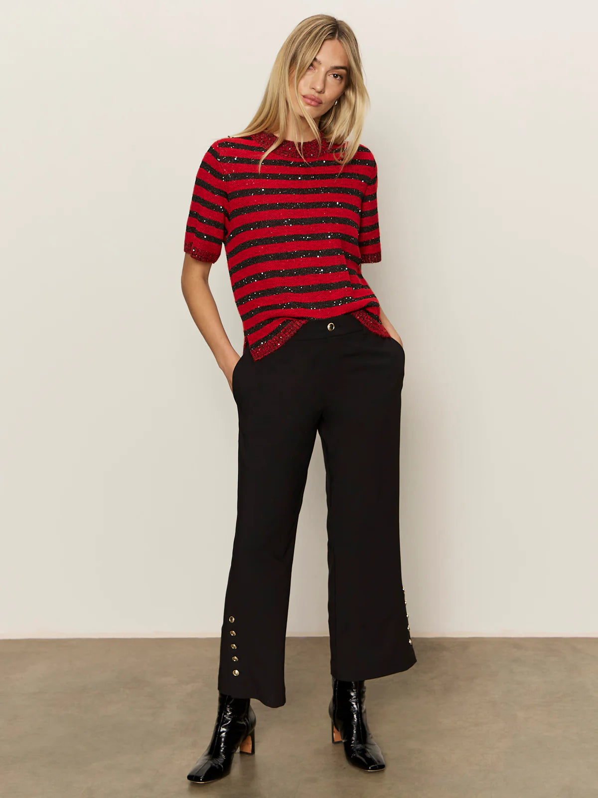 Sanctuary Short Sleeve Shine Sweater Tee