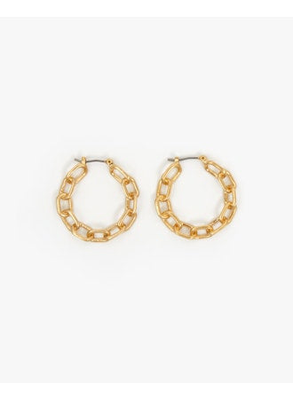 Clare V Chain Hoop Earrings