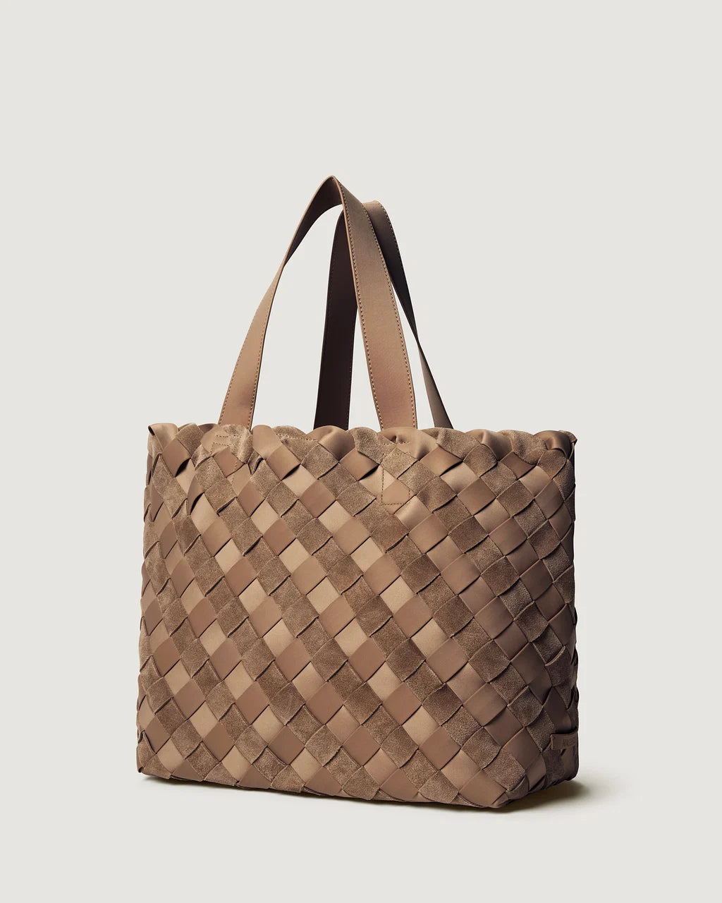 Naghedi Como Shopper Tote Striped Suede