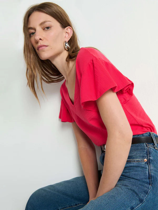 Nation Emmy Flutter Sleeve Tee