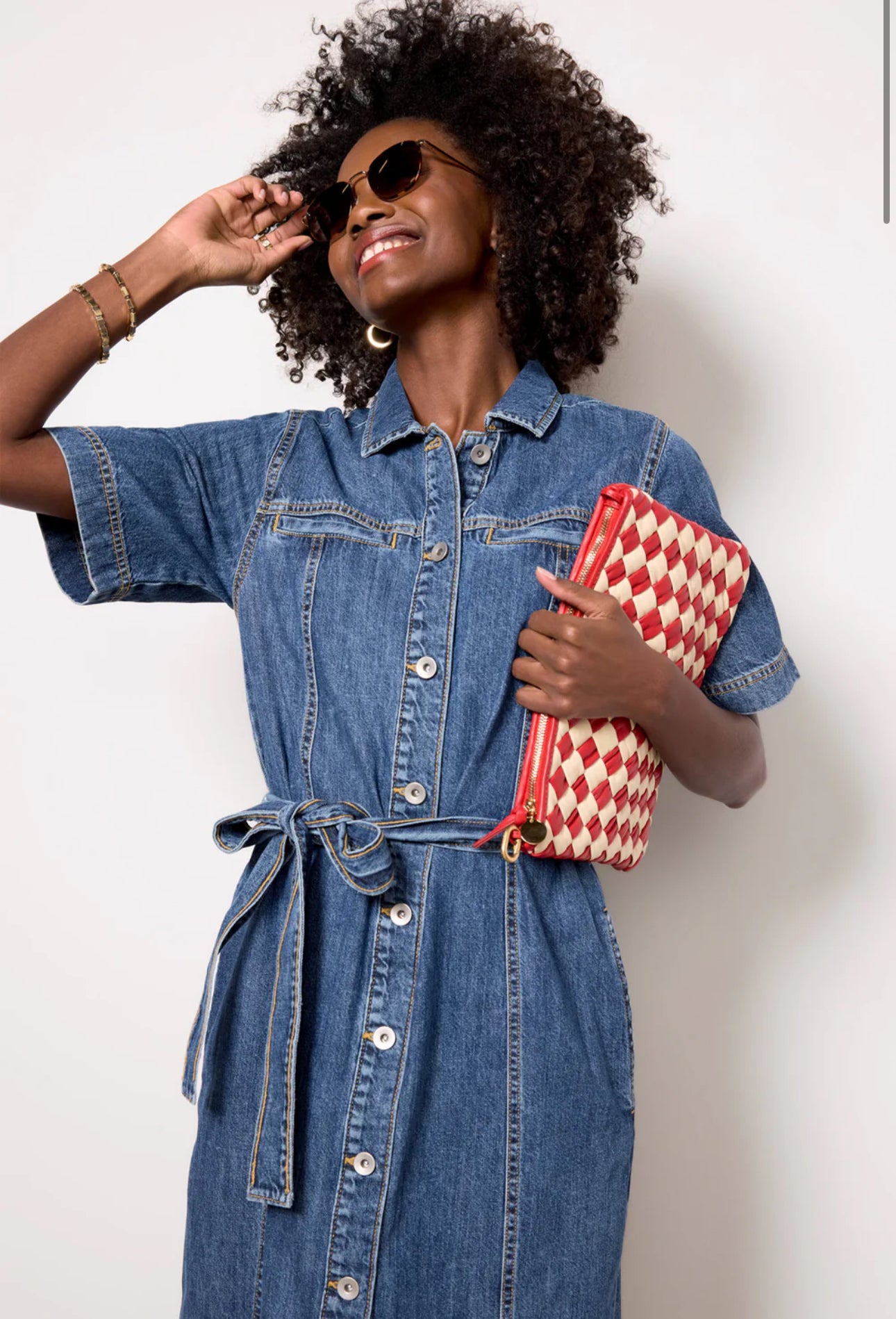 Sanctuary Alma Denim Midi Dress - Petals