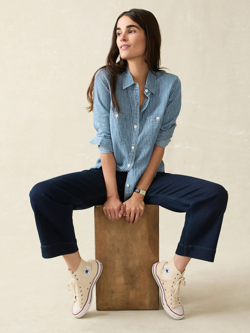 Faherty Tried and True Chambray Shirt