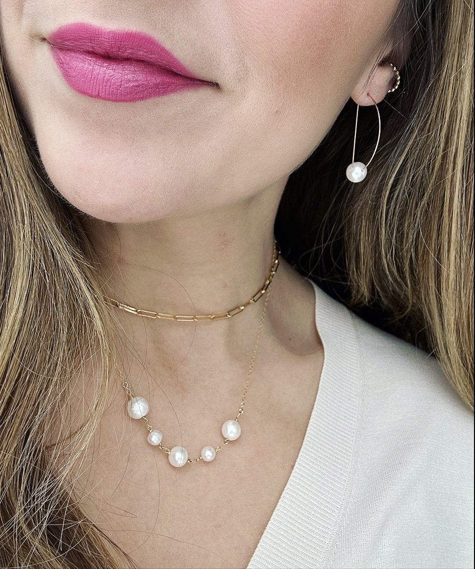 Rach B Single Freshwater Pearl earrings