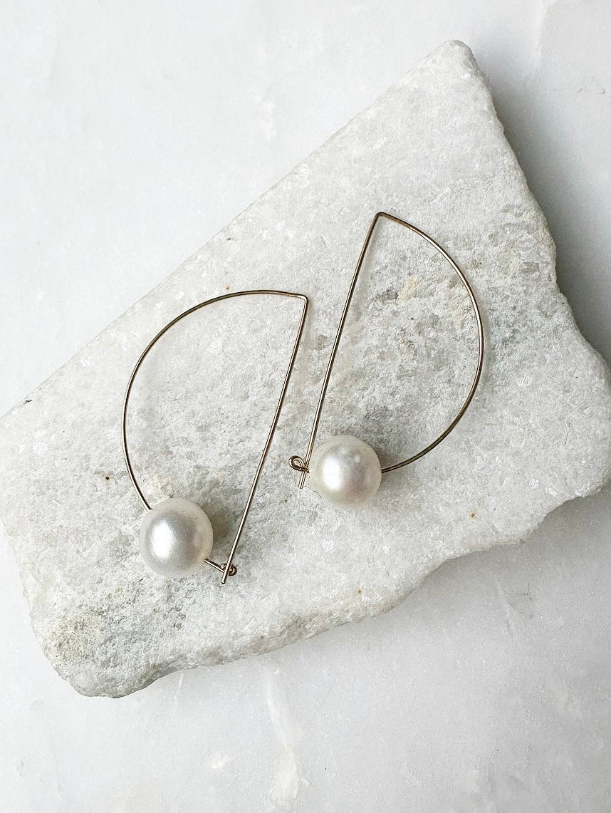 Rach B Single Freshwater Pearl earrings
