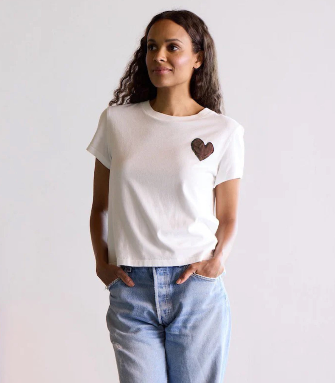 Kerri Rosenthal Suke Imperfect Heart Patch Tee