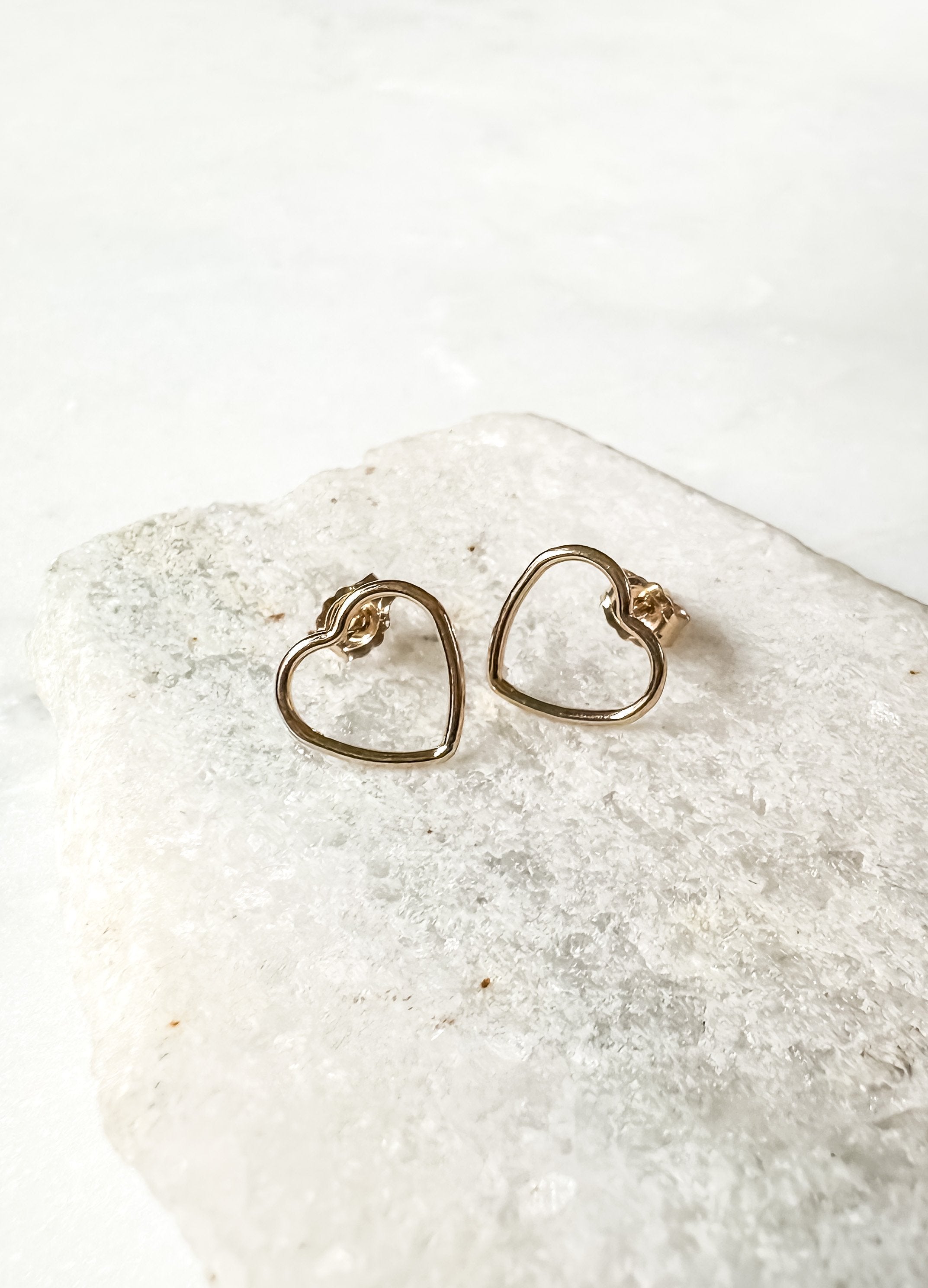 Rach B Gold Heart Studs