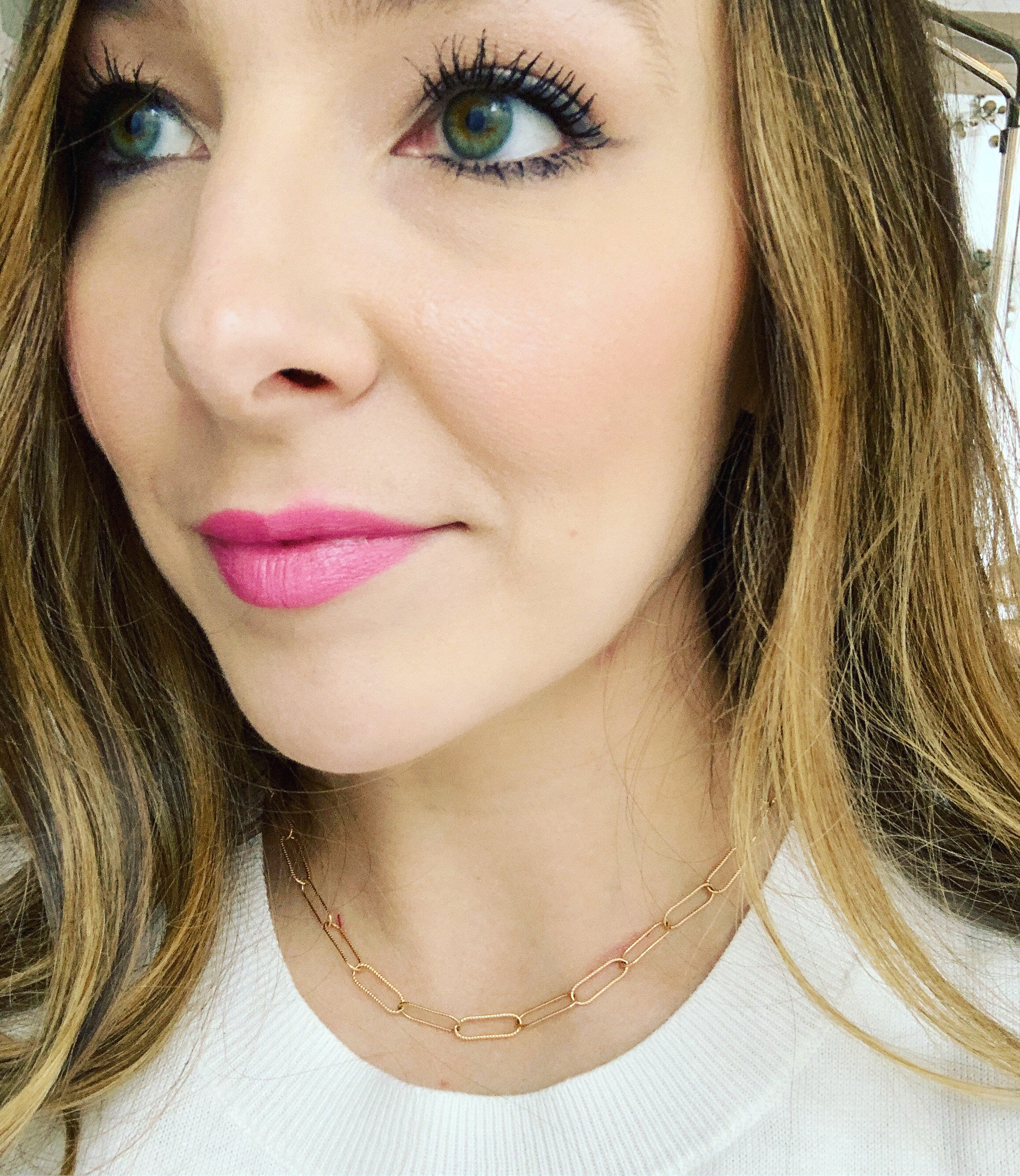 Rach B Textured large link paperclip chain necklace