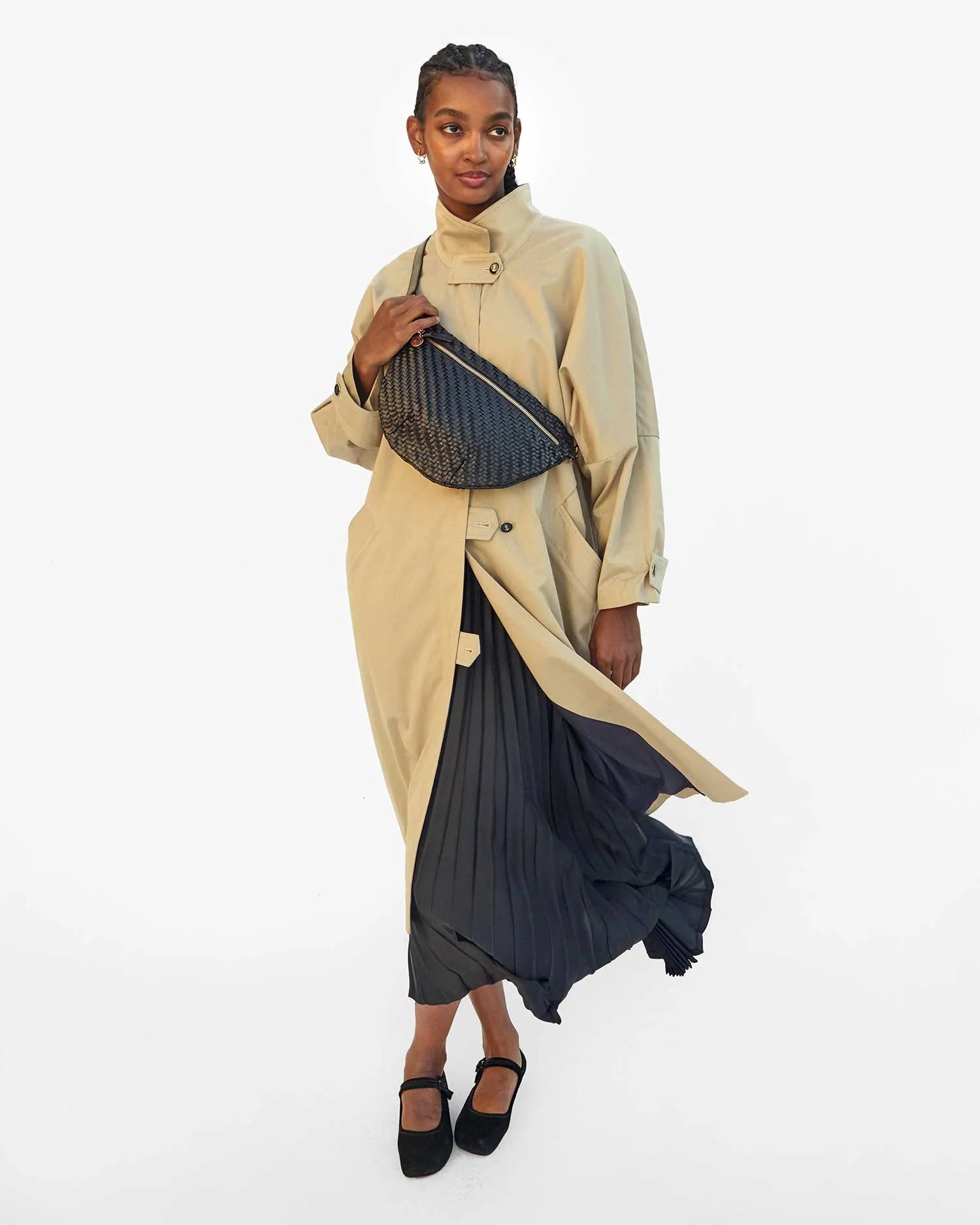 Clare V Grande Fanny, Woven Zig Zag