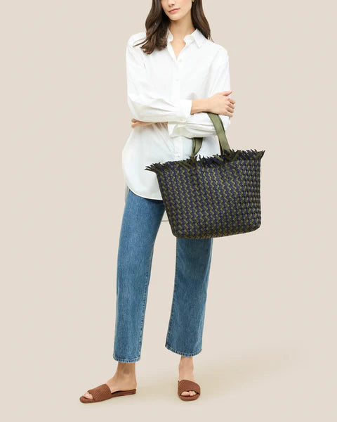 Naghedi Havana Medium Tote Basketweave