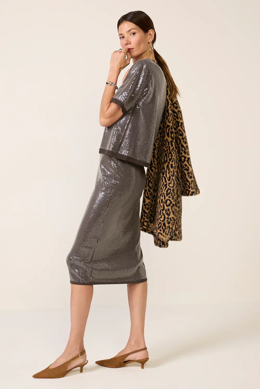 Sanctuary Sparkle Sequin Pencil Skirt