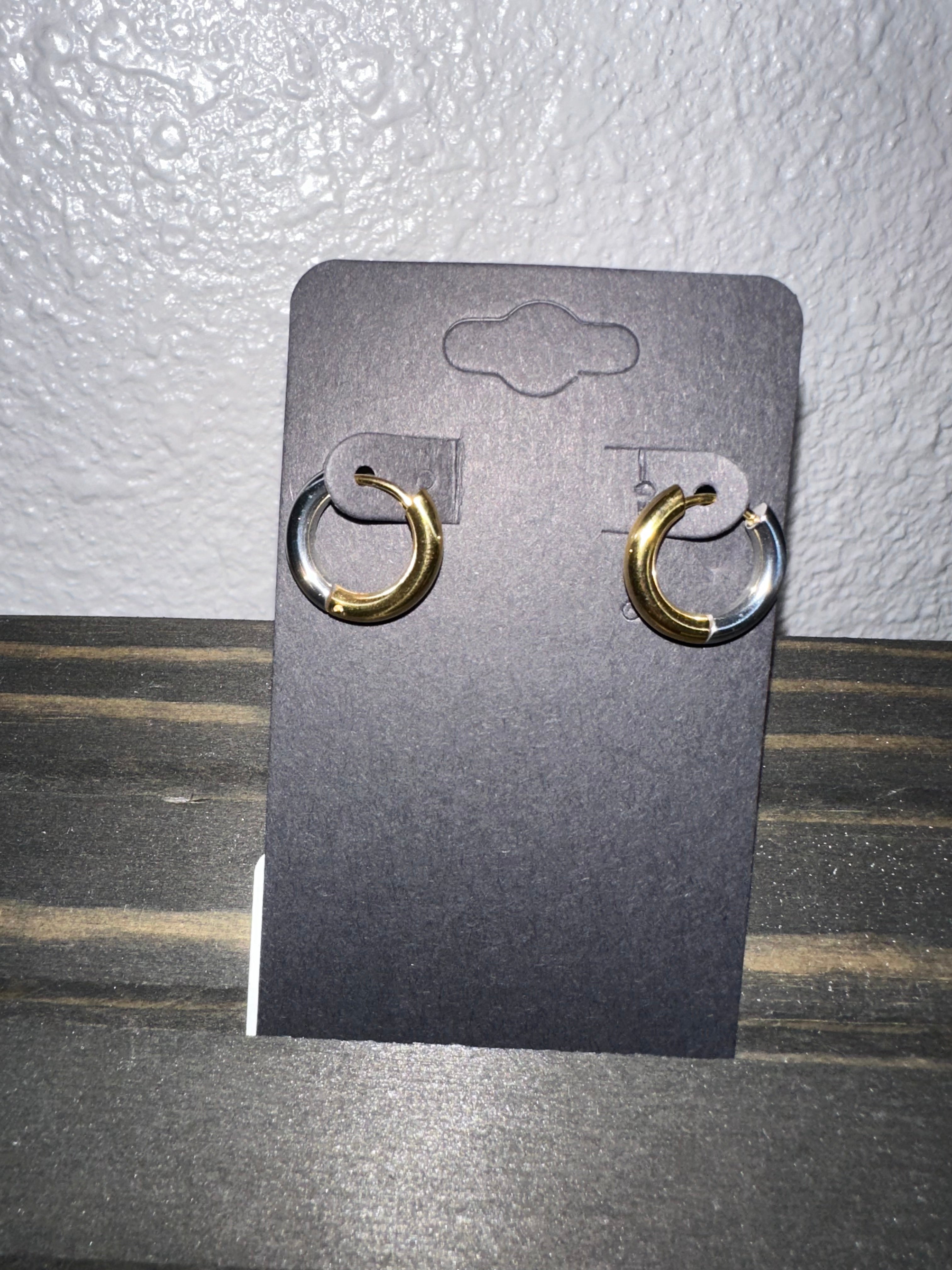 Alexa Leigh Two Tone Huggies