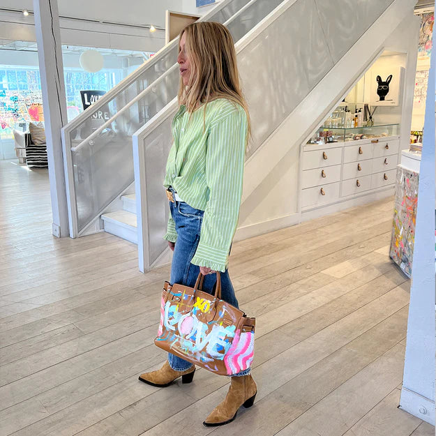 Kerri Rosenthal Mia Stripe Ruffle Shirt