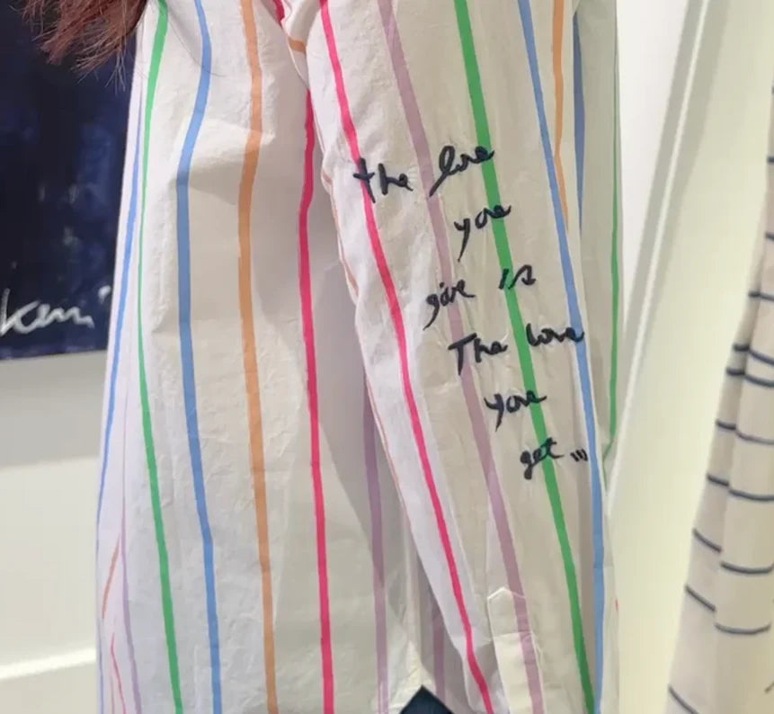 Kerri Rosenthal Mia Multi Stripe Shirt