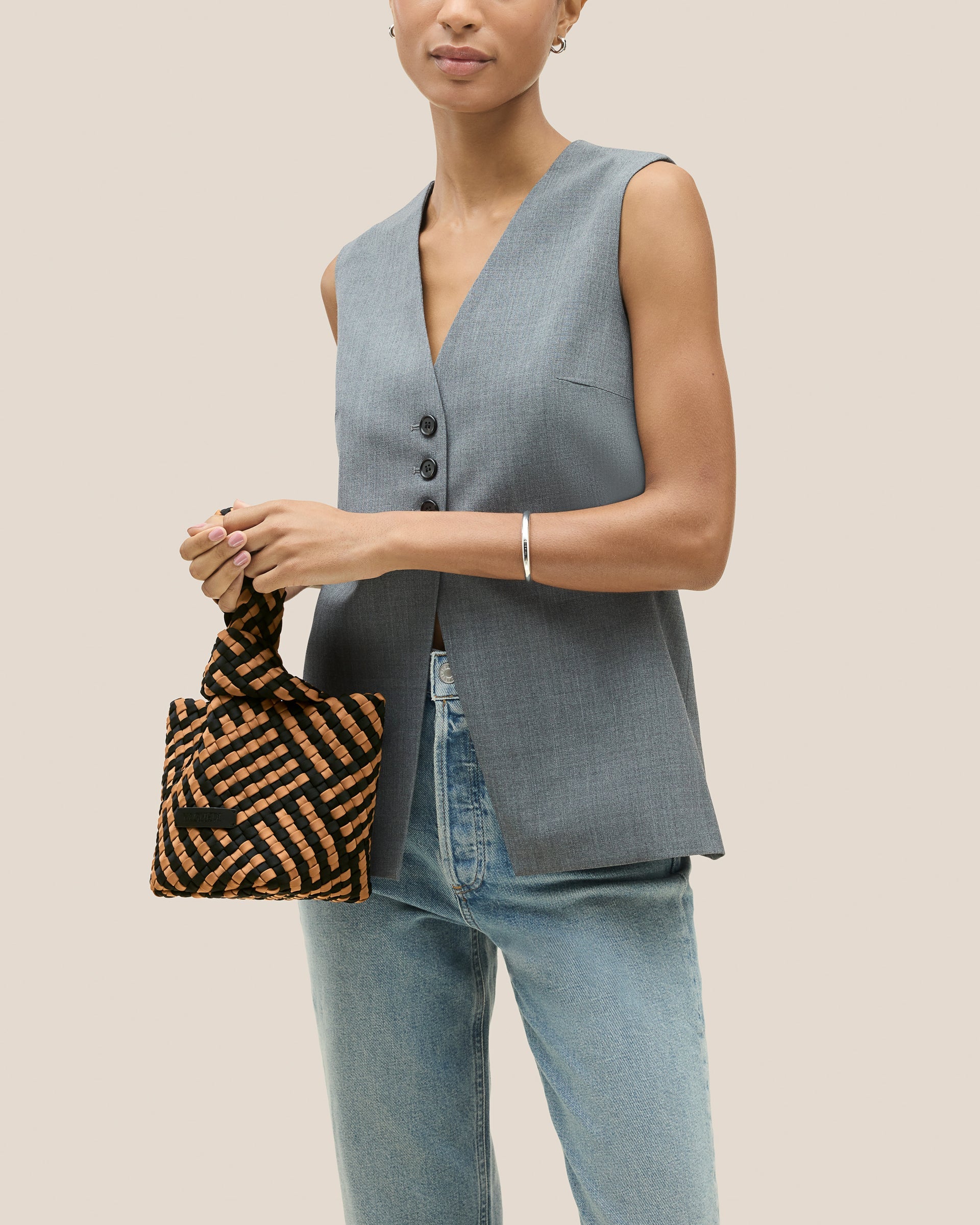 Naghedi Kyoto Clutch - Graphic Stripe