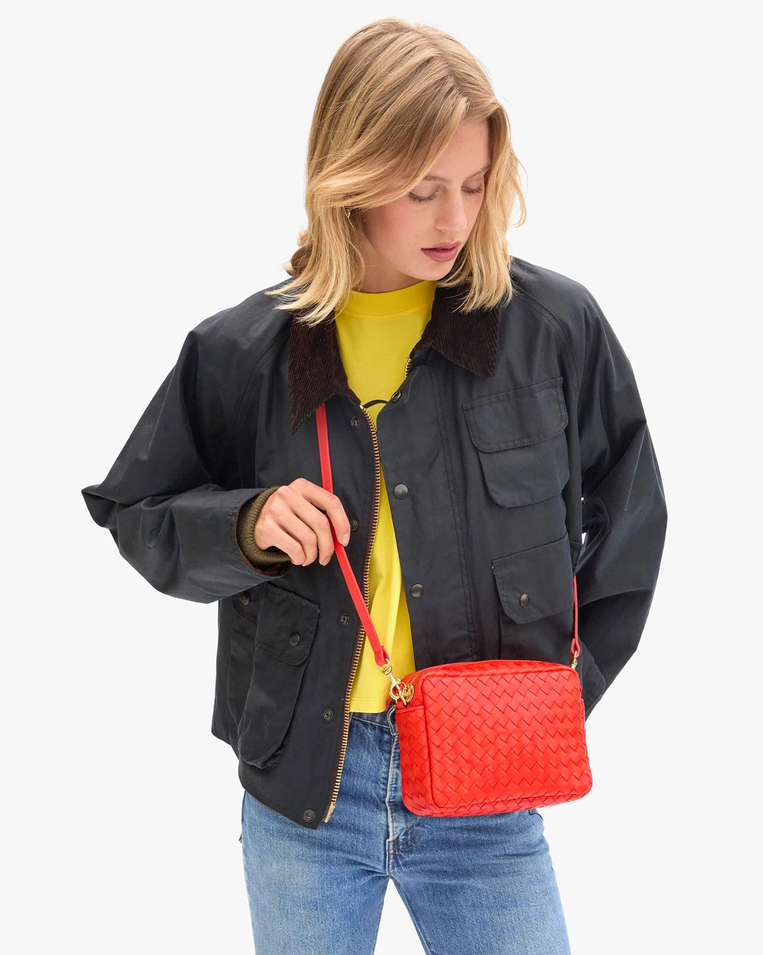 Clare V Midi Sac, Bright Poppy