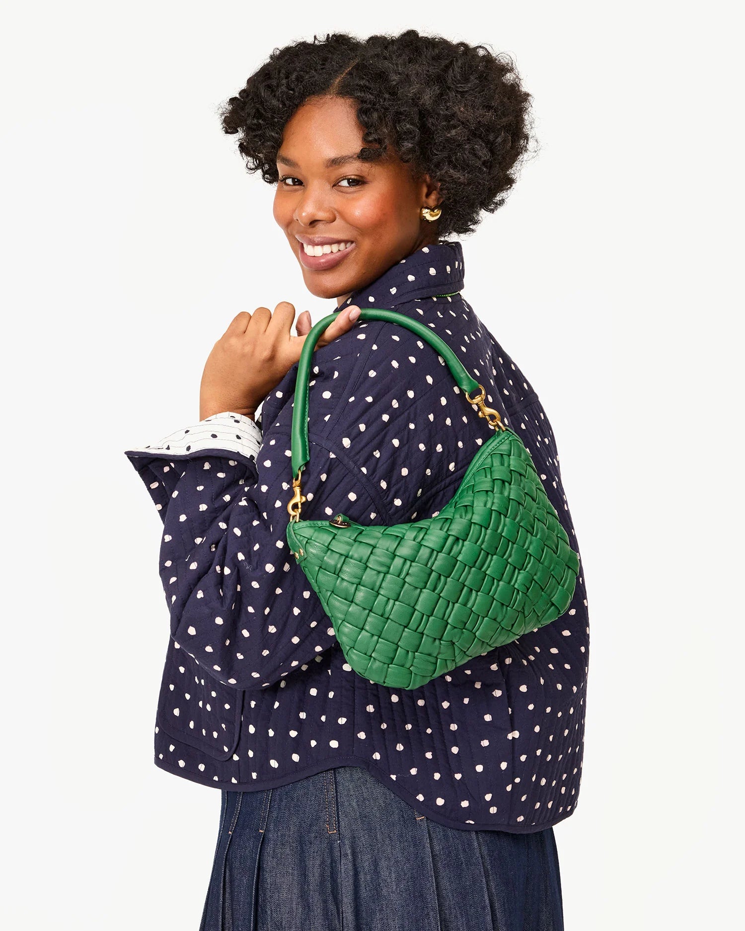 Clare V Petit Moyen Messenger - Puffy Woven