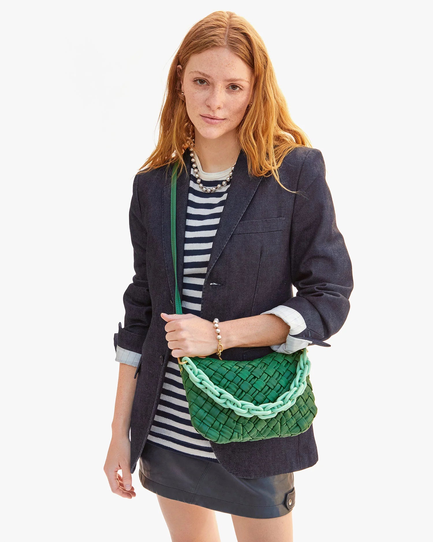 Clare V Petit Moyen Messenger - Puffy Woven