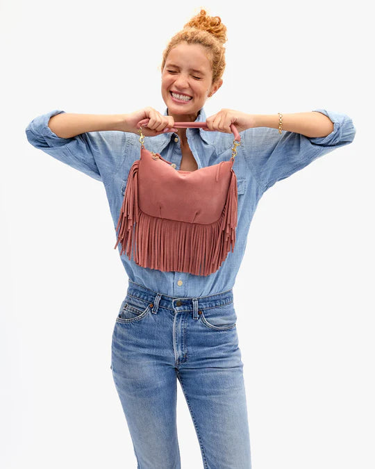 Clare V Petit Moyen Messenger - Suede Fringe