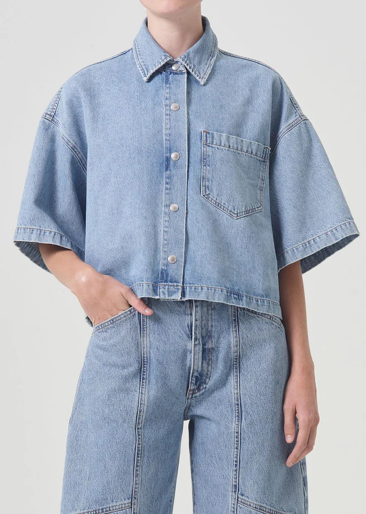 Agolde Rona box shirt in effect (organic cotton)